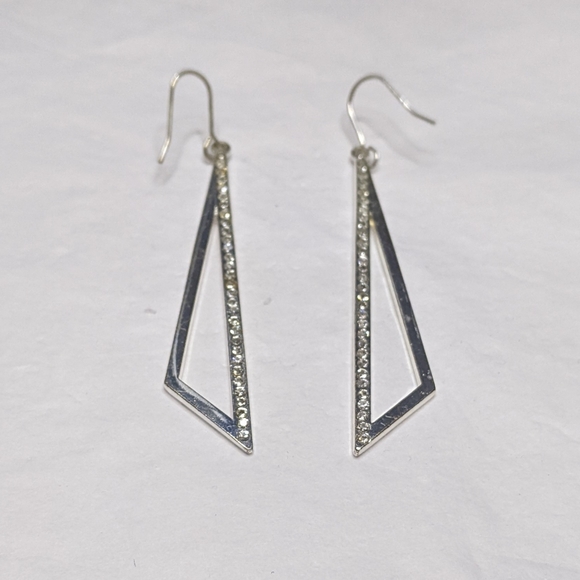 Triangle Rhinestone Earrings - Picture 5 of 5